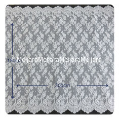 China Chantilly floral afiado Scalloped o laço, BV/SEU vestido nupcial 150 x 300 cm fornecedor