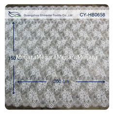 China Normal afiado Scalloped floral do marfim de nylon que tinge a tela nupcial do laço do vestido fornecedor