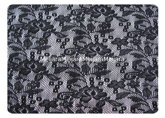 China Tela 100% do laço do poliéster do preto para o Nightwear, roupa interior CY-CT8562 fornecedor