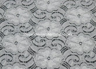 China Tela de nylon CY-LW0783Y elegante bonito do Spandex do laço elástico branco fornecedor
