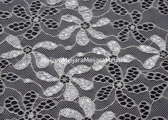 China Nylon de 90% + tela elástica do laço da flor do Spandex de 10% para o Nightwear CY-LW0795 fornecedor