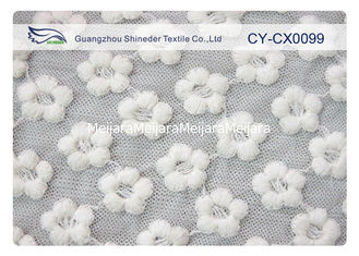 China Tela bordada branco do laço da forma da flor para o vestido de casamento CY-CX0099 fornecedor