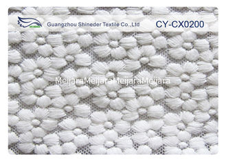 China Nylon bordado amarrado elástico da tela do laço da malha com Spandex e poliéster fornecedor