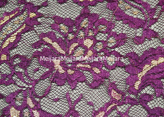 China Forme a tela roxa metálica do laço do estiramento OEM/ODM Watersoluble CY-LW0219 fornecedor