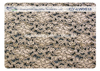 China Tela de nylon CY-LW0018 antiencolhimento elegante do laço do algodão elástico da flor fornecedor