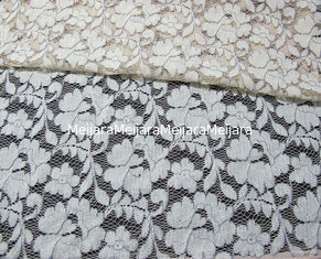 China Material elástico cinzento do laço do cabo/tecido de algodão de nylon viscoso floral CY-DK0011 fornecedor