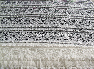 China Tela Eco-Amigável do Spandex do algodão do laço do estiramento, guarnição elástica bege CY-LW0220 do laço fornecedor