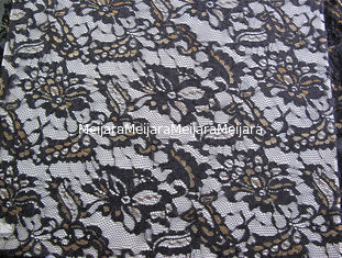 China Tela de nylon metálica do laço amigável de Eco para o preto CY-LW0219 do fato fornecedor