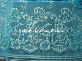 China Verde metálico de nylon da tela do laço da flor Stretchable feito malha para a roupa fornecedor