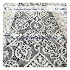China da tela de nylon do laço do poliéster do algodão de 150CM cabo preto floral Rhombic fornecedor