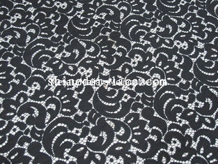 China AZO amigável SYD-0036Z de tingidura livre de Eco da tela de nylon preta do laço do algodão da flor fornecedor