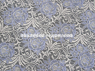 China Projeto grande da flor do algodão do laço da tela de rayon de nylon roxo e branco da luz - para a forma SYD-0183 fornecedor