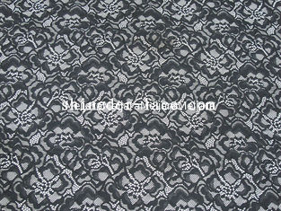 China Tela do laço do estiramento do preto do projeto de Custume por todo o lado na flor para as mulheres SYD-0184 fornecedor