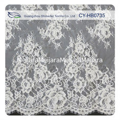 China Tela amarrado pesada do laço do vestido de casamento da pestana, Eco-Amigável fornecedor