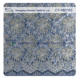 Tela de nylon metálica do laço de Chantilly da multi cor, guarnição do laço da pestana para o vestido das mulheres fornecedor