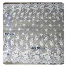 Eco - a tela de tingidura amigável do laço de Chantilly do vestido de casamento, marfim repetiu floral fornecedor