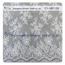 Vestido de casamento afiado Scalloped floral do laço de Chantilly do marfim do nylon de 100% personalizado fornecedor