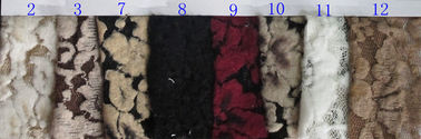 Laço escovado Stretchable, tela de nylon CY-LQ0003 da flor branca do Spandex de rayon fornecedor