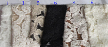 Forma branca escovada forma da flor da tela do laço, largura Stretchable CY-LQ0042 de 135cm fornecedor