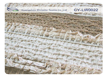 Tela de nylon do laço de Streth do Spandex do algodão para GV CY-LW0022 do Nightwear do roupa interior fornecedor