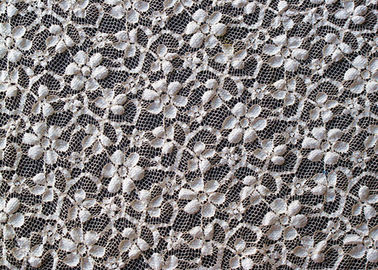 Por todo o lado em OEM do Spandex de rayon 15% do nylon 40% da tela 45% do laço do estiramento da flor/ODM CY-LW0104 fornecedor