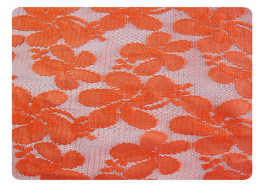 Tela 100% do laço do poliéster da laranja para o vestido elegante, roupa interior CY-CT8556 fornecedor