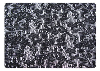 Tela 100% do laço do poliéster do preto para o Nightwear, roupa interior CY-CT8562 fornecedor