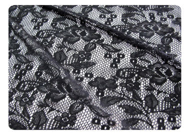Tela 100% do laço do poliéster do preto para o Nightwear, roupa interior CY-CT8562 fornecedor