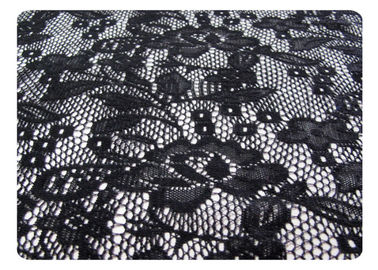 Tela 100% do laço do poliéster do preto para o Nightwear, roupa interior CY-CT8562 fornecedor