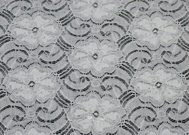 Tela de nylon CY-LW0783Y elegante bonito do Spandex do laço elástico branco fornecedor