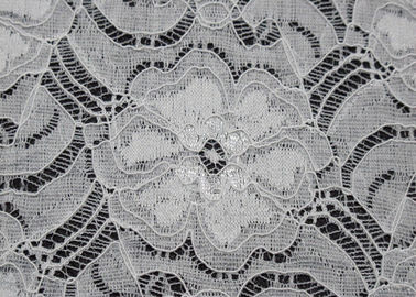 Tela de nylon CY-LW0783Y elegante bonito do Spandex do laço elástico branco fornecedor