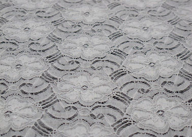 Tela de nylon CY-LW0783Y elegante bonito do Spandex do laço elástico branco fornecedor