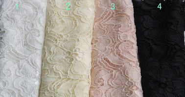 Tela de nylon CY-LW0783Y elegante bonito do Spandex do laço elástico branco fornecedor