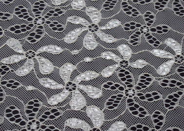 Nylon de 90% + tela elástica do laço da flor do Spandex de 10% para o Nightwear CY-LW0795 fornecedor