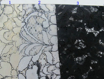 Tela de nylon antiestática, largura CY-LW0633 do laço do cabo do poliéster da guipura de 150cm fornecedor