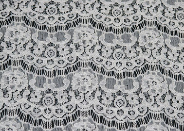 Tela amarrado solúvel em água, tecido de algodão de nylon elástico CY-LW0716 do laço da pestana fornecedor