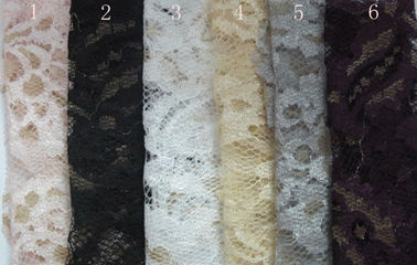 Tela metálica elástico do laço do roupa interior/tela amarrado do laço do jacquard fornecedor