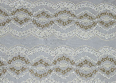 Da tela metálica do laço do roupa interior material de nylon CY-LW0798 do Spandex do poliéster fornecedor