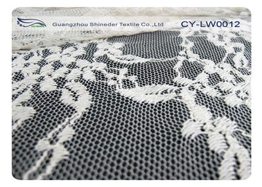 tela Scalloped nylon do laço do algodão da largura de 150cm para os vestidos de casamento CY-LW0012 fornecedor