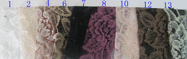 Tela de nylon do laço do algodão preto da flor, nylon de 65% + algodão CY-LW0016 de 35% fornecedor