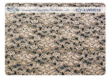 Tela de nylon CY-LW0018 antiencolhimento elegante do laço do algodão elástico da flor fornecedor