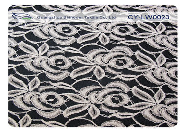 A tela de nylon do laço do algodão elástico para Underdress nylon de 30% + o algodão CY-LW0023 de 70% fornecedor