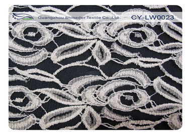 A tela de nylon do laço do algodão elástico para Underdress nylon de 30% + o algodão CY-LW0023 de 70% fornecedor