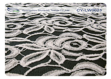 A tela de nylon do laço do algodão elástico para Underdress nylon de 30% + o algodão CY-LW0023 de 70% fornecedor