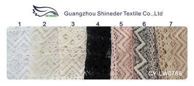 Tela amarrado do laço do algodão de nylon do jacquard para GV BV do material do vestuário SEU CY-LW0788 fornecedor