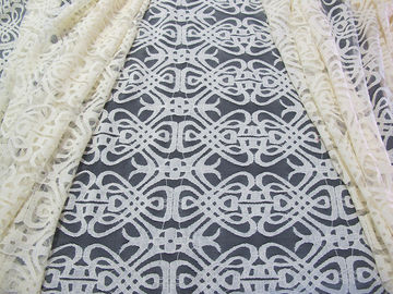 Da tela de nylon amarela do laço do algodão do voile tingidura Eco-amigável para a decoração CY-DK0035 da cortina fornecedor