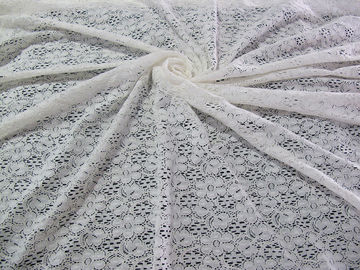 Tela de nylon do laço do algodão floral do marfim com tingidura livre do AZO para a senhora Pingamento CY-DK0029 fornecedor
