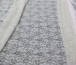 Tela de nylon do laço do algodão floral do marfim com tingidura livre do AZO para a senhora Pingamento CY-DK0029 fornecedor