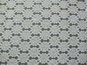 Floral de nylon do ponto da tela do laço do algodão amarelo macio feito malha para o vestido CY-DK0034 do laço fornecedor
