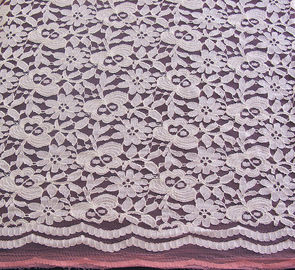 rosa de nylon da tela de malha do laço do algodão Eco-amigável largura CY-DK0025 de 145CM - de 150CM fornecedor